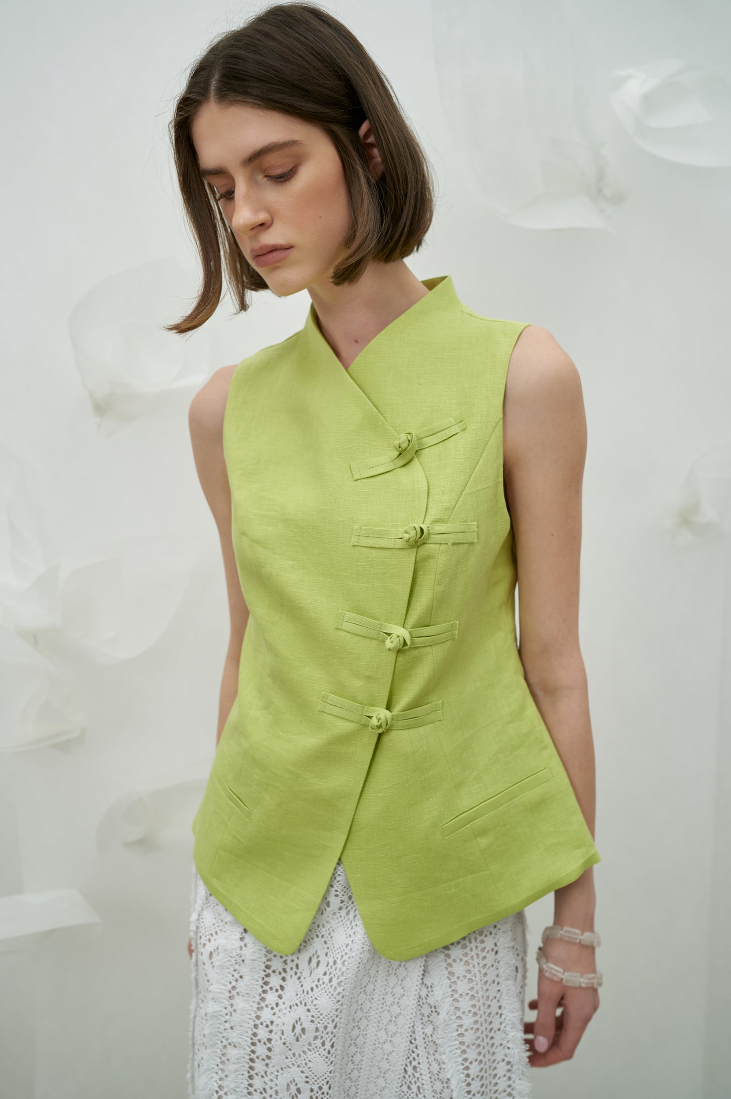 Лляна жилетка PETAL