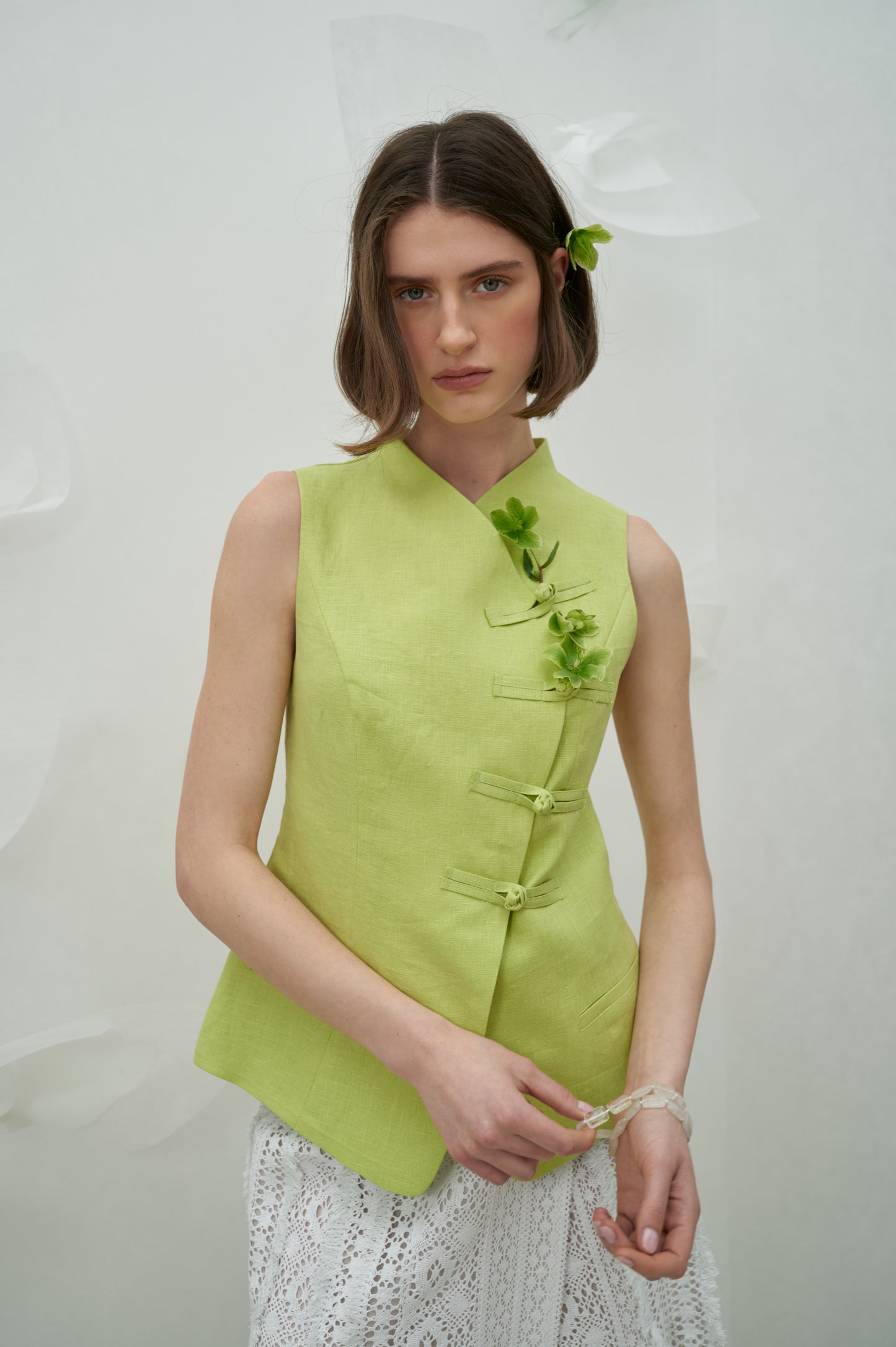 Лляна жилетка PETAL